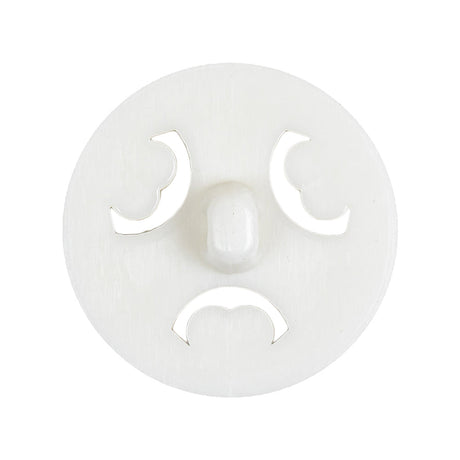 Italian White Studs and Hearts Open Framework Shank Back Button - 44L/28mm