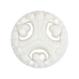 Italian White Studs and Hearts Open Framework Shank Back Button - 44L/28mm