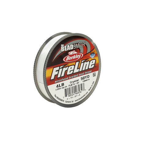 Fireline 4lb Microfused Braided Bead Thread - 50yd Spool - Crystal