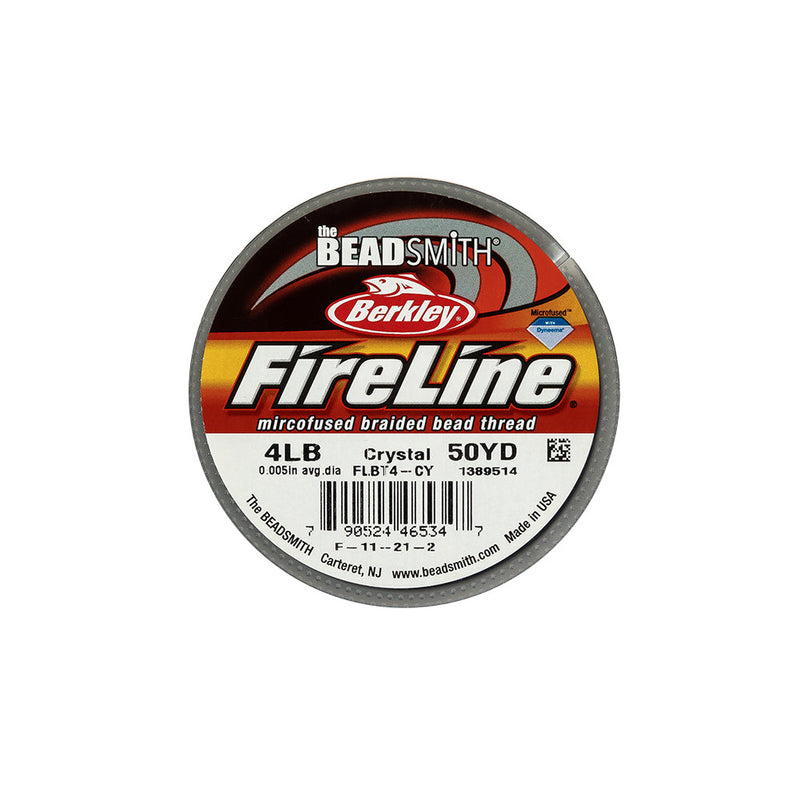 Fireline 4lb Microfused Braided Bead Thread - 50yd Spool - Crystal