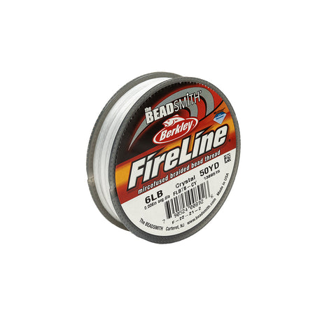 Fireline 6lb Microfused Braided Bead Thread - 50yd Spool - Crystal