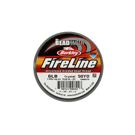 Fireline 6lb Microfused Braided Bead Thread - 50yd Spool - Crystal