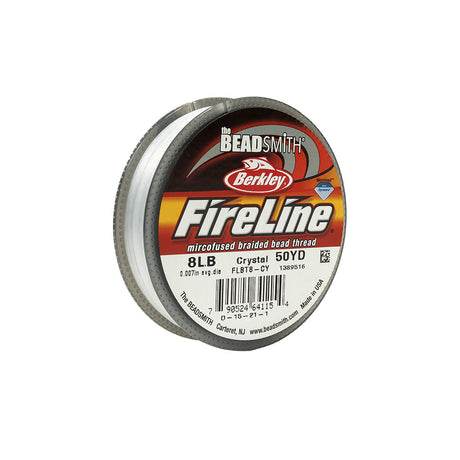Fireline 8lb Microfused Braided Bead Thread - 50yd Spool - Crystal