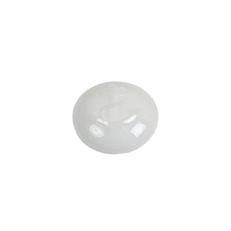 Italian White Anchor Embossed Shank Back Button - 24L/15mm