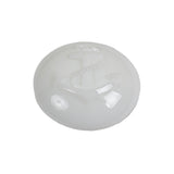 Italian White Anchor Embossed Shank Back Button - 40L/25.5mm