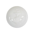 Italian White Anchor Embossed Shank Back Button - 40L/25.5mm