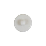 Italian White Floral Etched Shank Back Button - 24L/15mm