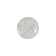 Italian White Floral Etched Shank Back Button - 24L/15mm