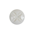 Italian White Floral Etched Shank Back Button - 30L/19mm