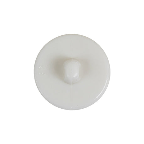 Italian White Floral Etched Shank Back Button - 36L/23mm