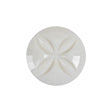Italian White Floral Etched Shank Back Button - 36L/23mm