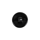 Italian Black Floral Etched Shank Back Button - 24L/15mm