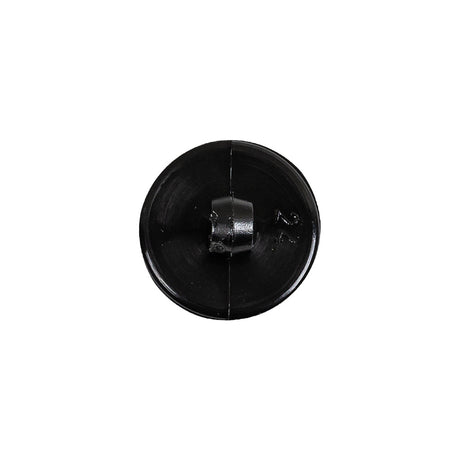Italian Black Floral Etched Shank Back Button - 24L/15mm