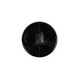 Italian Black Floral Etched Shank Back Button - 30L/19mm