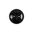 Italian Black Floral Etched Shank Back Button - 30L/19mm