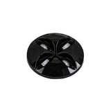 Italian Black Floral Etched Shank Back Button - 36L/23mm