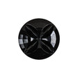 Italian Black Floral Etched Shank Back Button - 36L/23mm