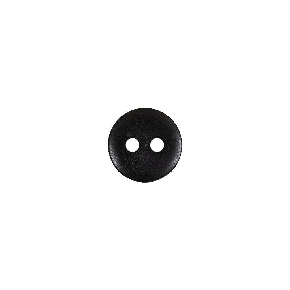Black and Gray Mottled Concave Face 2-Hole Plastic Button - 16L/10mm