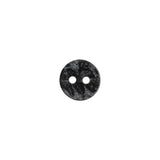 Black and Gray Mottled Concave Face 2-Hole Plastic Button - 16L/10mm