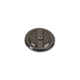 Gunmetal Gray Metallic Screw Head Shank Back Plastic Button - 24L/15mm