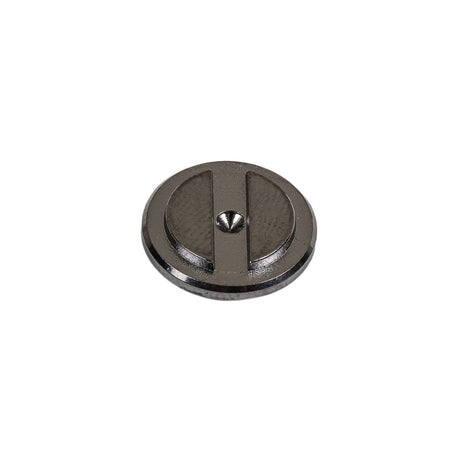 Gunmetal Gray Metallic Screw Head Shank Back Plastic Button - 24L/15mm