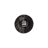 Gunmetal Gray Metallic Screw Head Shank Back Plastic Button - 24L/15mm