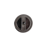 Gunmetal Gray Metallic Screw Head Shank Back Plastic Button - 24L/15mm