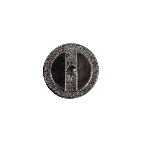 Gunmetal Gray Metallic Screw Head Shank Back Plastic Button - 24L/15mm