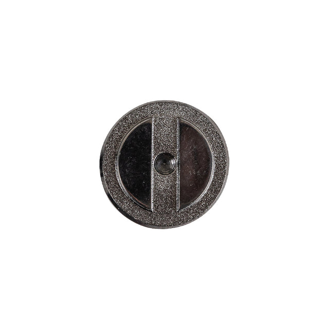 Gunmetal Gray Metallic Screw Head Shank Back Plastic Button - 24L/15mm