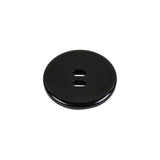 Black Oval Eye 2-Hole Plastic Saucer Button - 32L/20mm