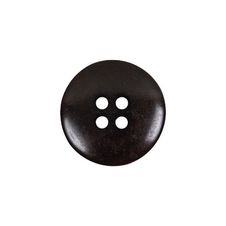Dark Brown Rolled Rim 4-Hole Plastic Button - 32L/20mm