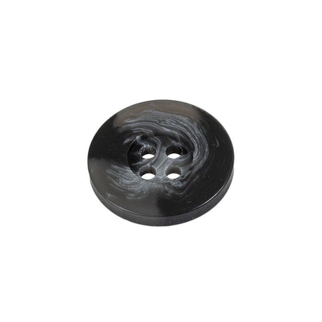 Black and Gray Swirled Wide Rim 4-Hole Plastic Button - 32L/20mm