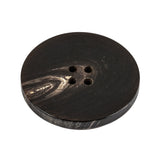 Black and Beige Woodgrain Swirls 4-Hole Plastic Button - 48L/30.5mm