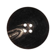 Black and Beige Woodgrain Swirls 4-Hole Plastic Button - 48L/30.5mm