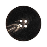 Black and Beige Woodgrain Swirls 4-Hole Plastic Button - 48L/30.5mm