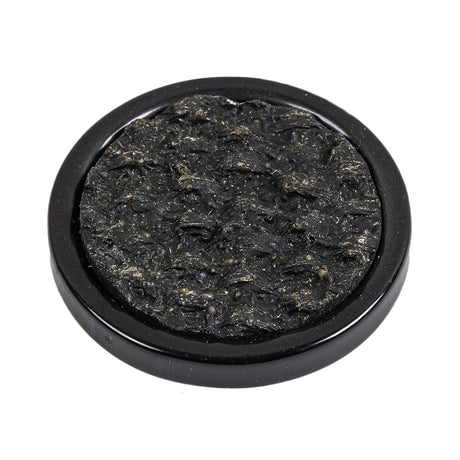 Black Rock Textured Self Back Plastic Button - 54L/34mm