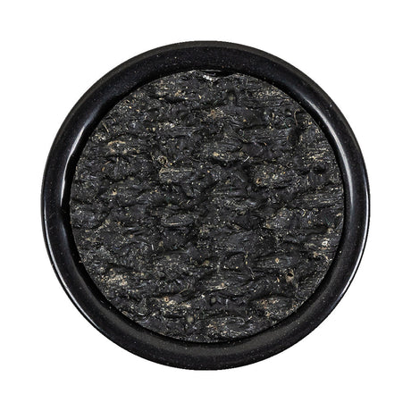 Black Rock Textured Self Back Plastic Button - 54L/34mm