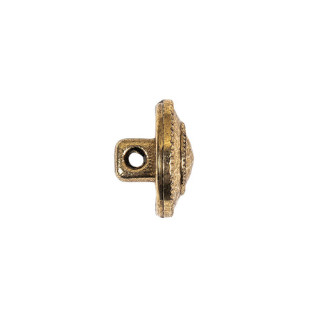 Gold Fancy Faceted Shank Back Plastic Button - 24L/15mm