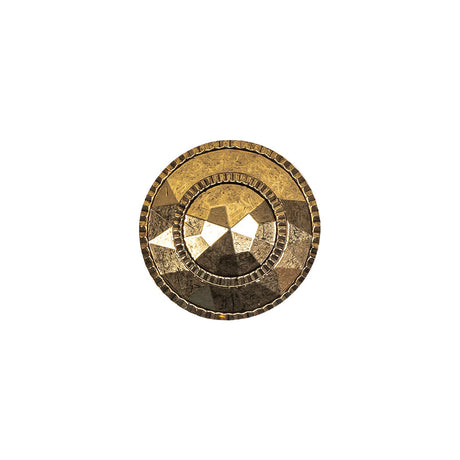 Gold Fancy Faceted Shank Back Plastic Button - 24L/15mm