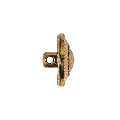 Gold Fancy Faceted Shank Back Plastic Button - 30L/19mm