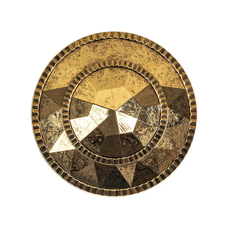 Gold Fancy Faceted Shank Back Plastic Button - 44L/28mm