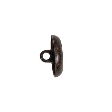 Italian Rusted Iron Shank Back Metal Button - 24L/15mm