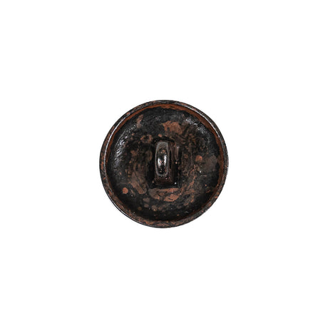 Italian Rusted Iron Shank Back Metal Button - 24L/15mm