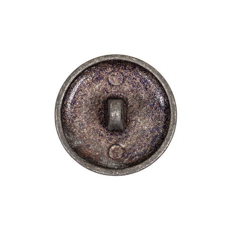 Italian Blue Silver Shank Back Metal Button - 36L/23mm