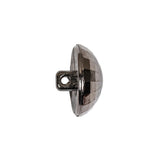 Italian Gunmetal Half Disco Ball Shank Back Plastic Button - 32L/20mm