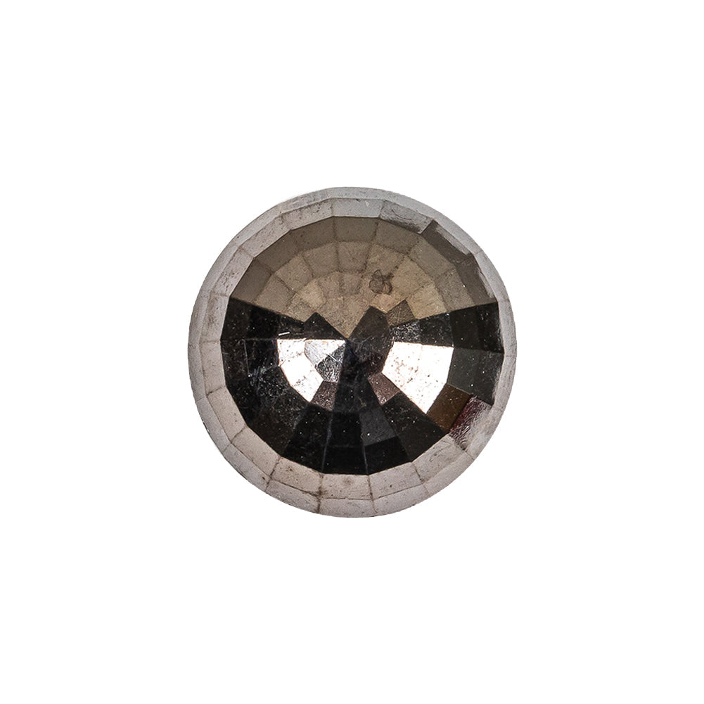 Italian Gunmetal Half Disco Ball Shank Back Plastic Button - 32L/20mm