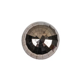 Italian Gunmetal Half Disco Ball Shank Back Plastic Button - 32L/20mm