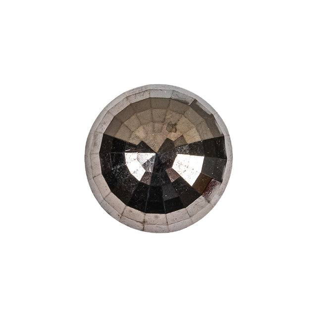Italian Gunmetal Half Disco Ball Shank Back Plastic Button - 32L/20mm
