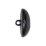 Midnight Navy Oval Knotted Leather-Look Shank Back Plastic Button - 40L/25.5mm