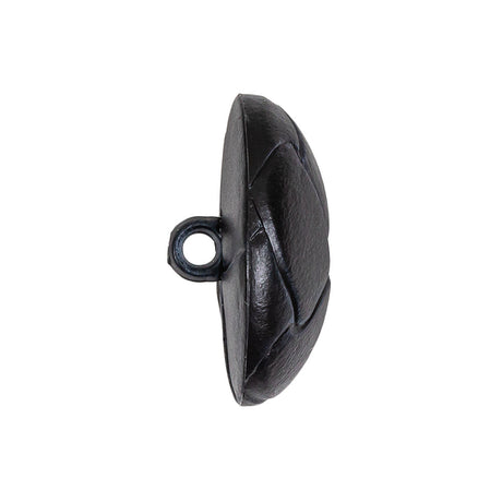 Midnight Navy Oval Knotted Leather-Look Shank Back Plastic Button - 40L/25.5mm